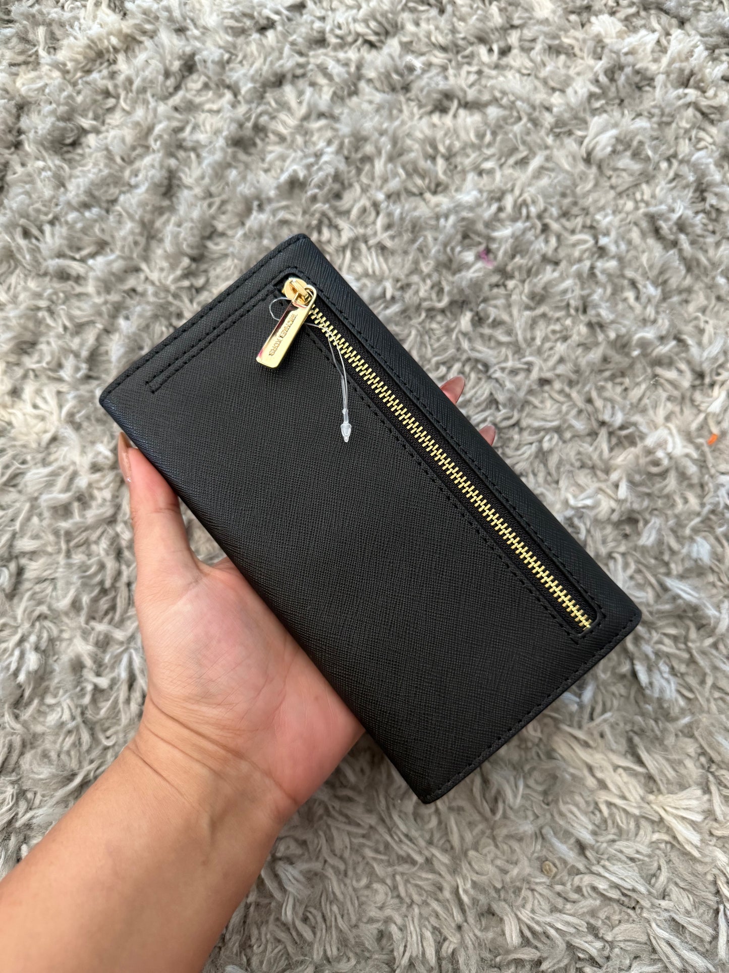 BILLETERA MICHAEL KORS MUJER TRIFOLD NEGRA CUERO