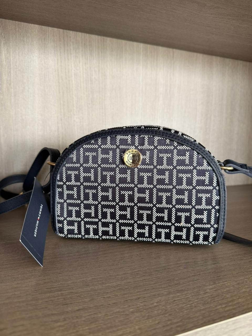 CROSSBODY TOMMY HILFIGER AZUL MONOGRAMA