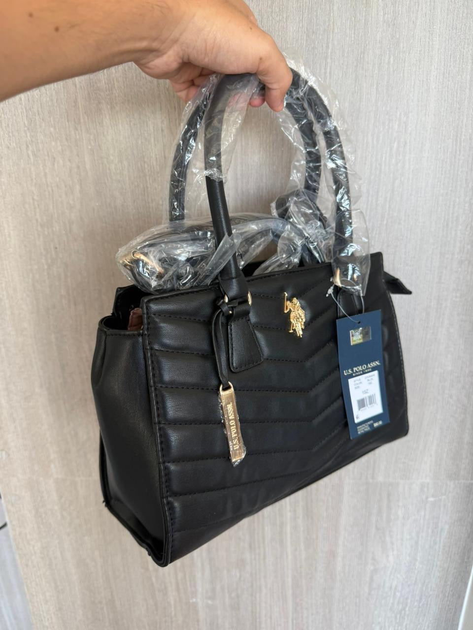 CARTERA SATCHEL POLO NEGRA