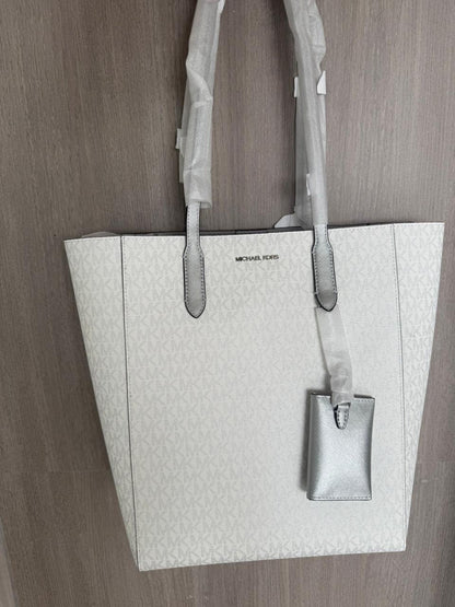 TOTE MICHAEL KORS VINCENT SILVER WHITE