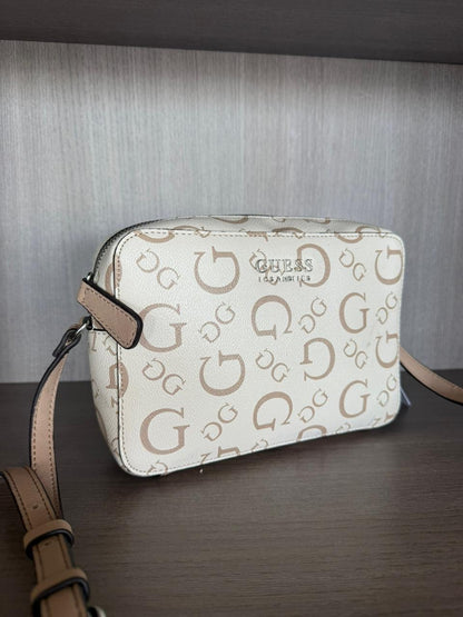 CROSSBODY GUESS-CREMA MONOGRAMA