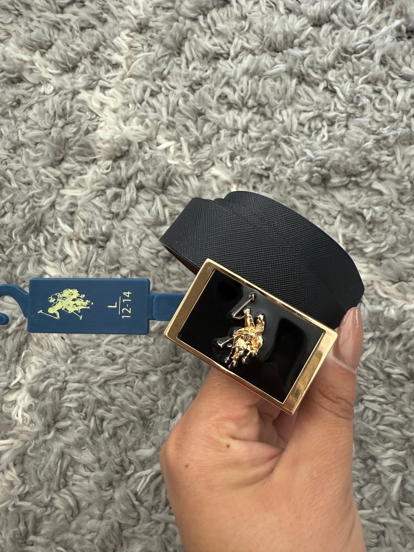 CINTURÓN MUJER POLO ASSN NEGRO