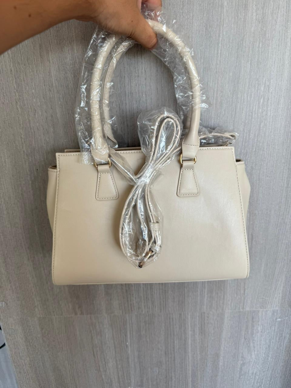 CARTERA SATCHEL POLO BEIGE