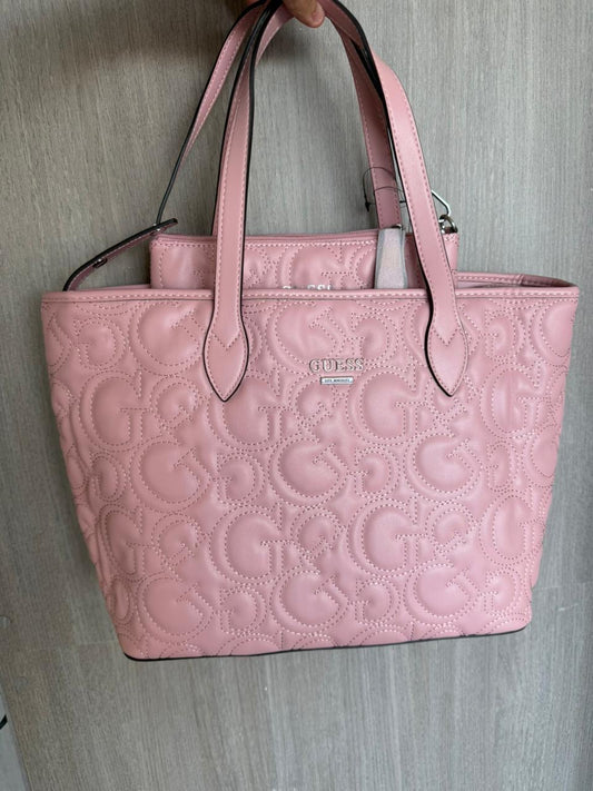 TOTE GUESS-ROSA CON ESTUCHE