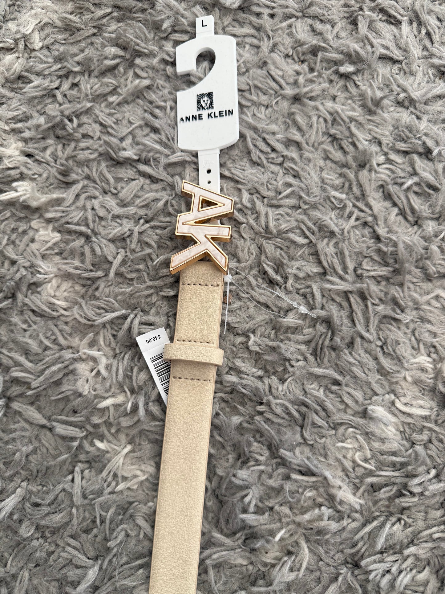 CINTURÓN ANNE KLEIN CREMA