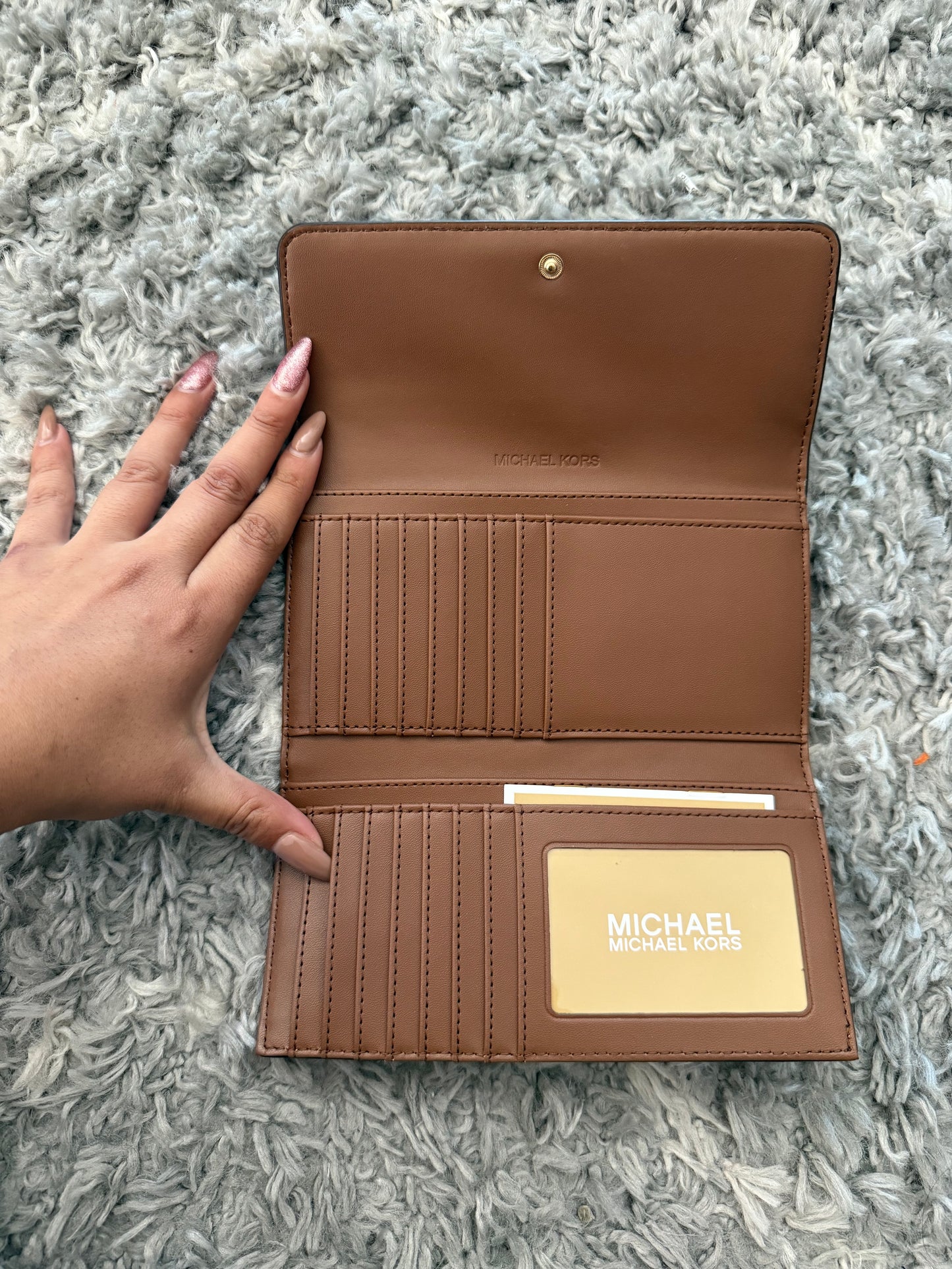 BILLETERA MICHAEL KORS MUJER TRIFOLD CAFÉ