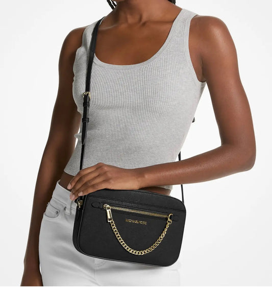 CROSSBODY MICHAEL KORS JETSET NEGRO CUERO