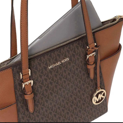 TOTE MICHAEL KORS CHARLOTTE CAFE MONOGRAMA