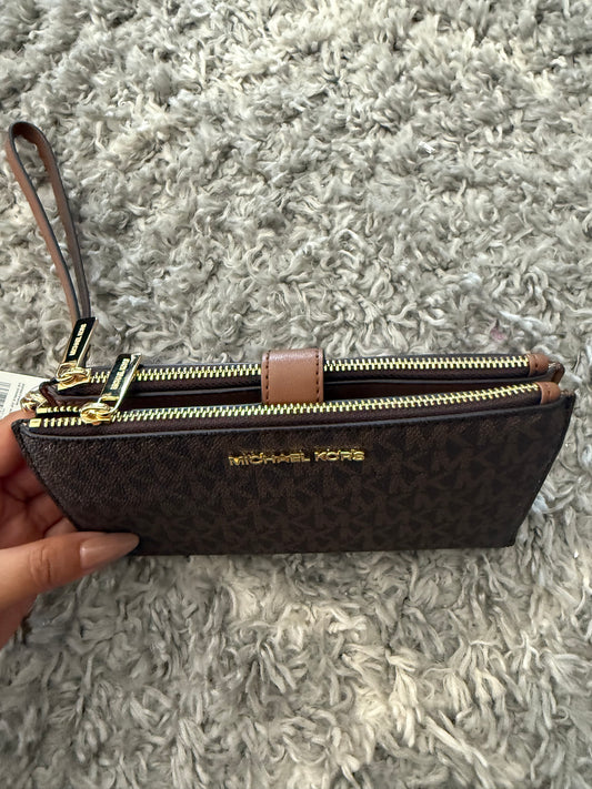 BILLETERA MICHAEL KORS MUJER DOBLE ZIP CAFÉ