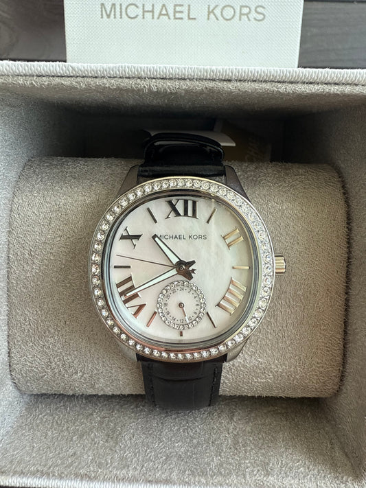RELOJ MICHAEL KORS MUJER CUERO NEGRO