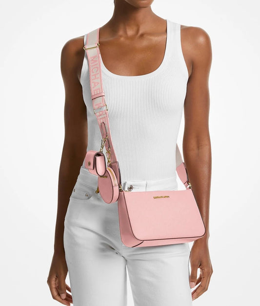 CROSSBODY MICHAEL KORS ROSA CUERO MONEDERO/PORTA AIRPODS
