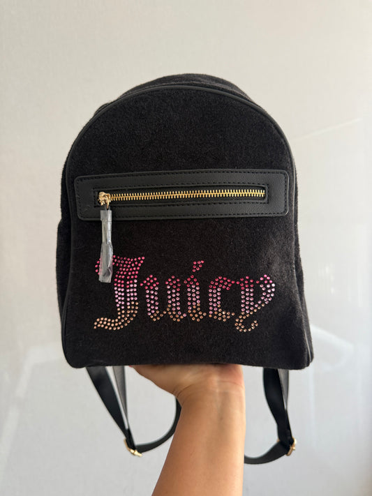 MOCHILA JUICY COUTURE NEGRA FELPA M