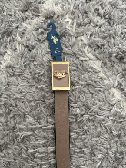 CINTURÓN MUJER POLO ASSN BEIGE