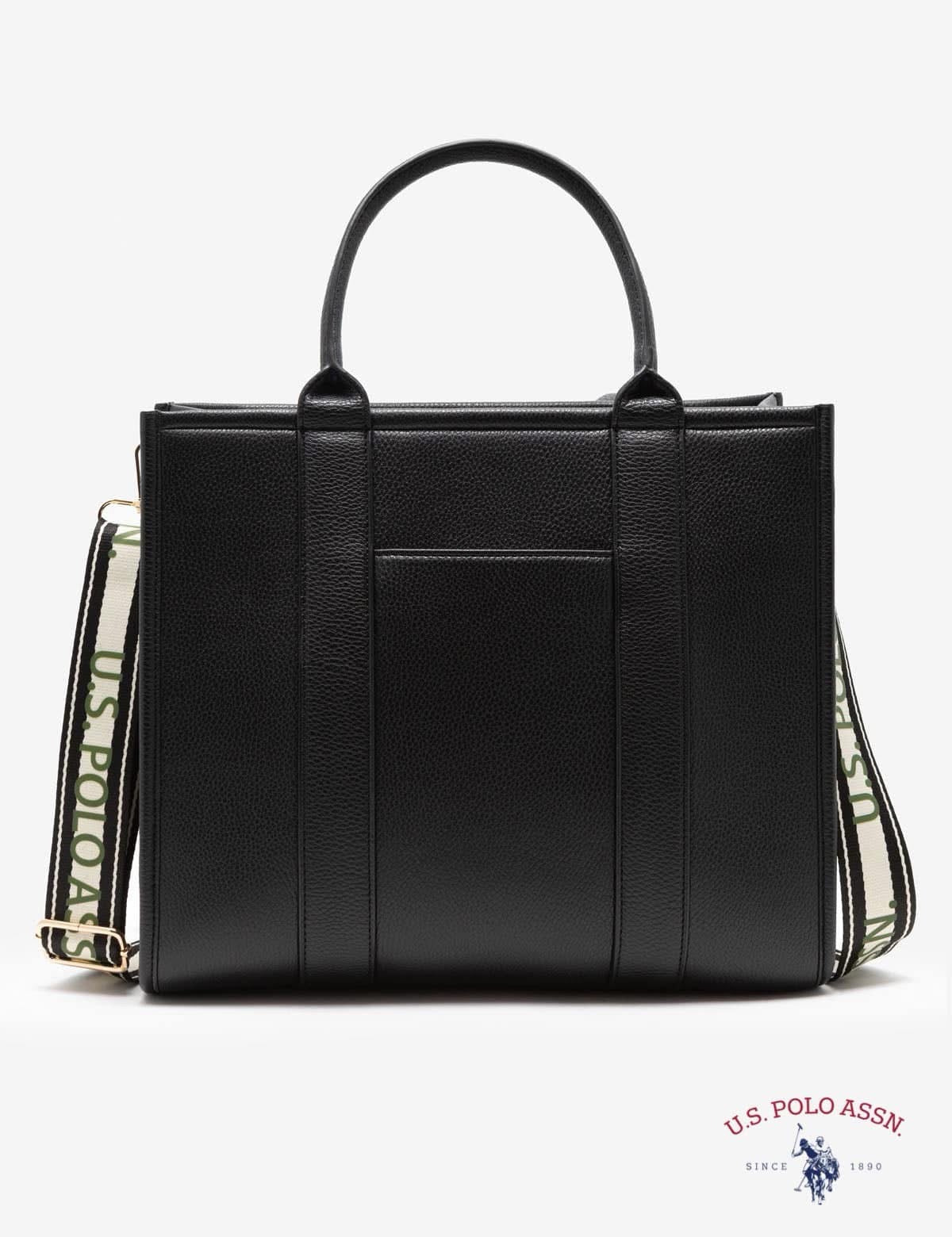TOTE POLO NEGRO CON STRAP
