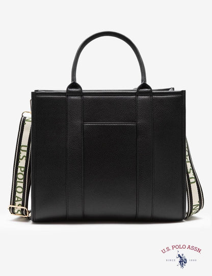 TOTE POLO NEGRO CON STRAP