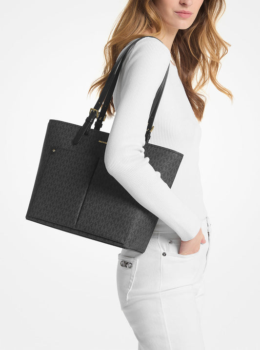 TOTE MICHAEL KORS DOBLE ZIP NEGRO MONOGRAMA