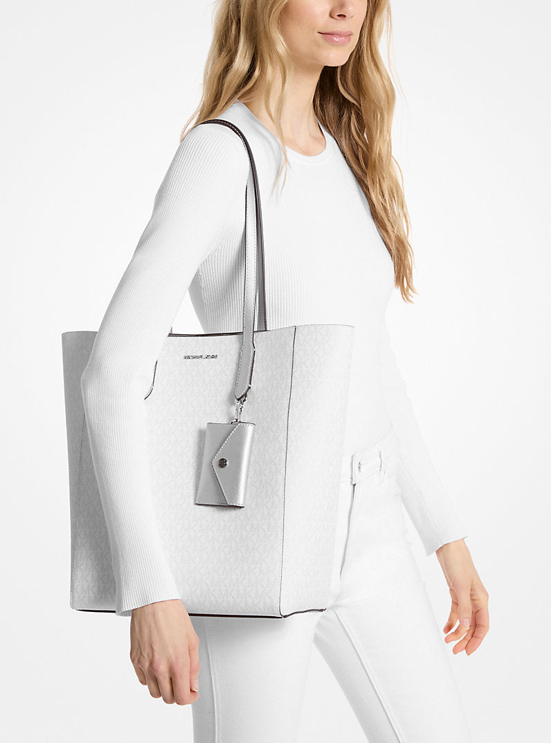 TOTE MICHAEL KORS VINCENT SILVER WHITE