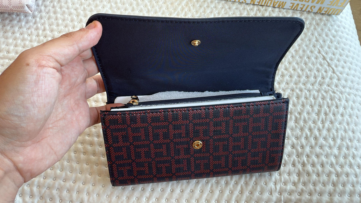 BILLETERA TOMMY HILFIGER ROJA/AZUL