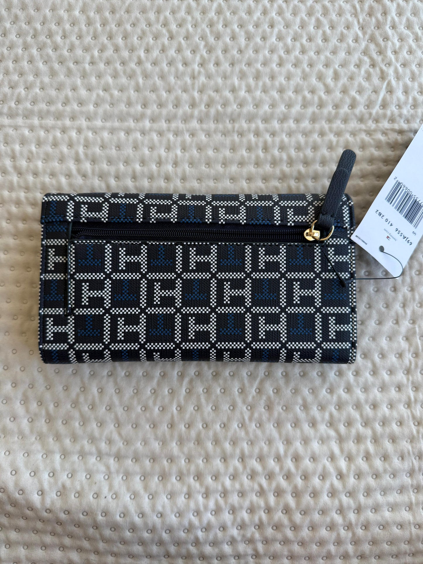 BILLETERA TOMMY HILFIGER AZUL MONOGRAMA