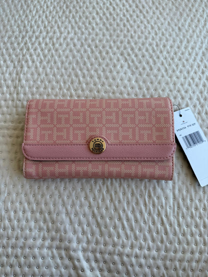 BILLETERA TOMMY HILFIGER ROSA MONOGRAMA