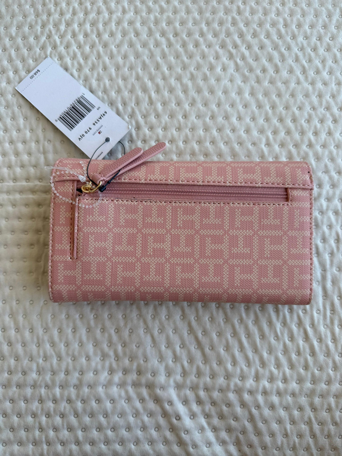 BILLETERA TOMMY HILFIGER ROSA MONOGRAMA