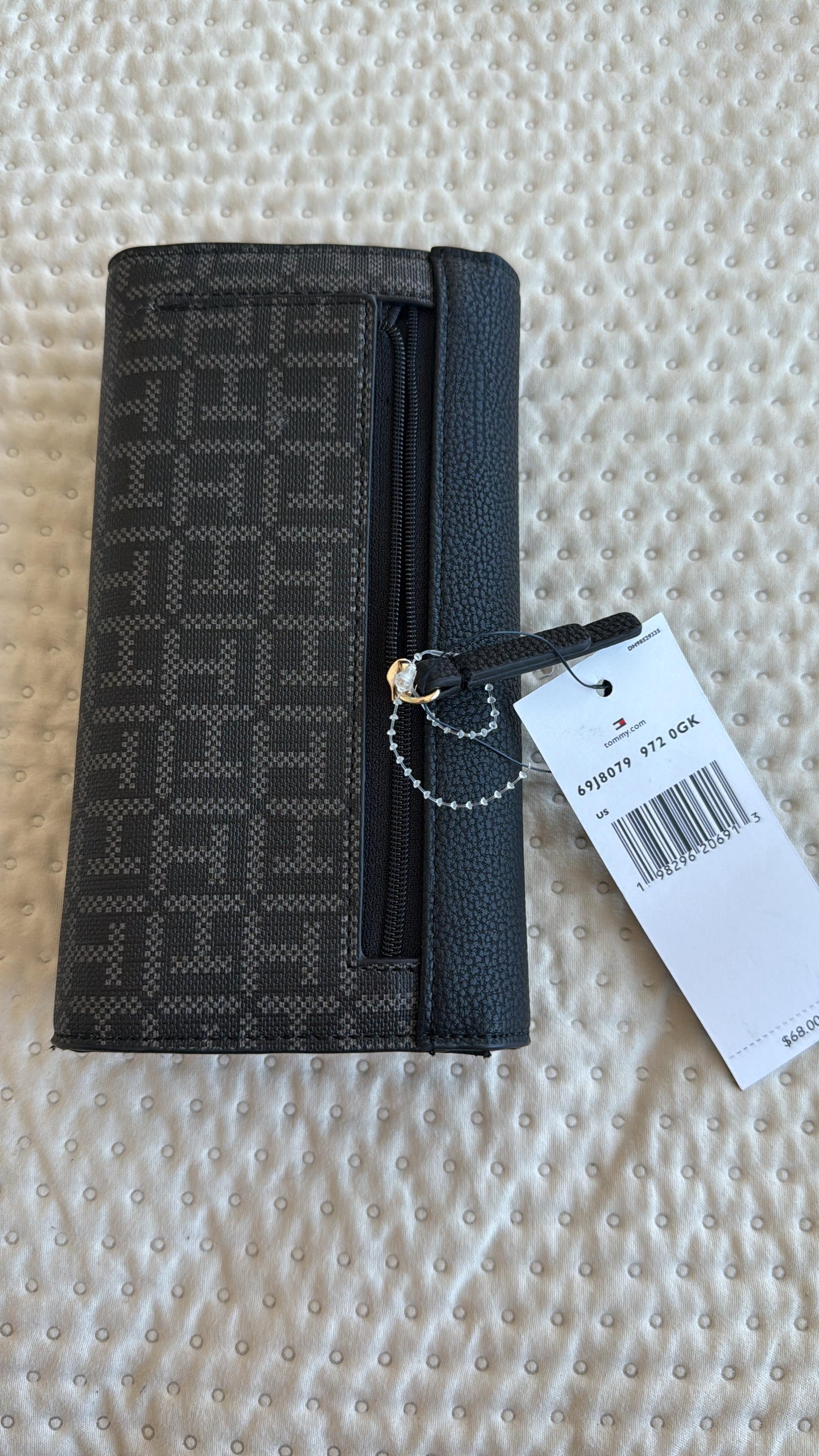 BILLETERA TOMMY HILFIGER NEGRA MONOGRAMA