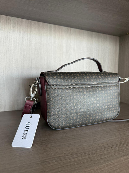 CROSSBODY GUESS-CAFE MONOGRAMA/VINO
