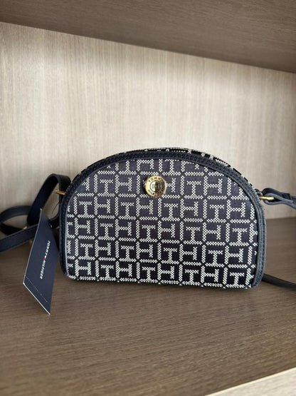 CROSSBODY TOMMY HILFIGER AZUL MONOGRAMA