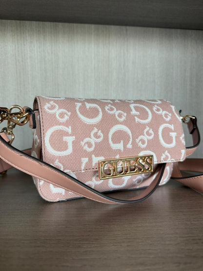 CROSSBODY GUESS TELA-ROSA MONOGRAMA